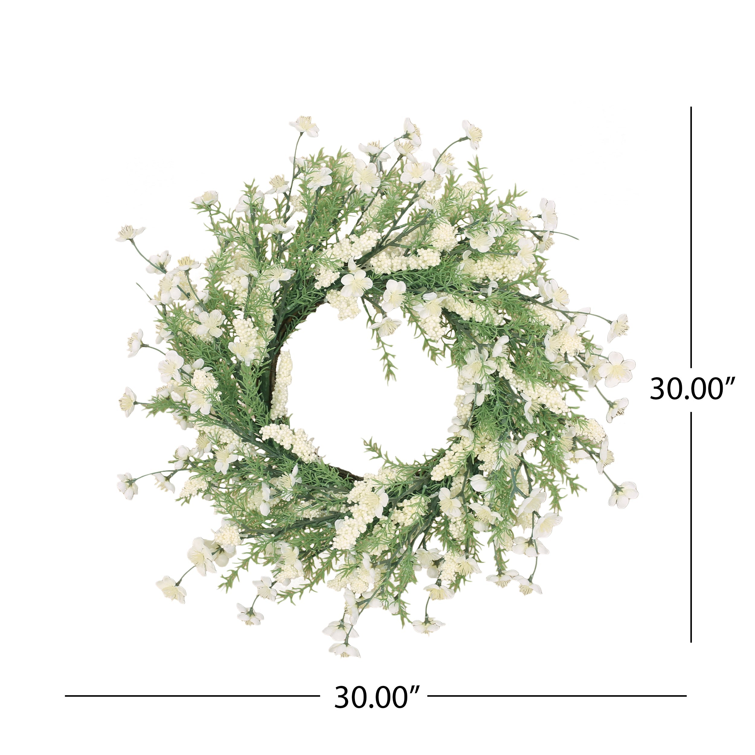 30" Plum Blossom Wreath