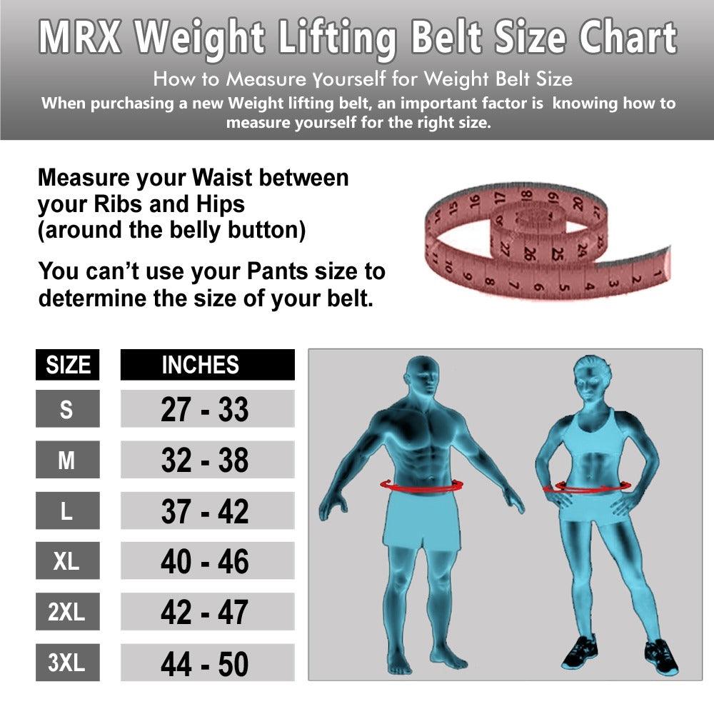 MRX Power Weight Lifting Belts 4" Wide For Men & Women Brown