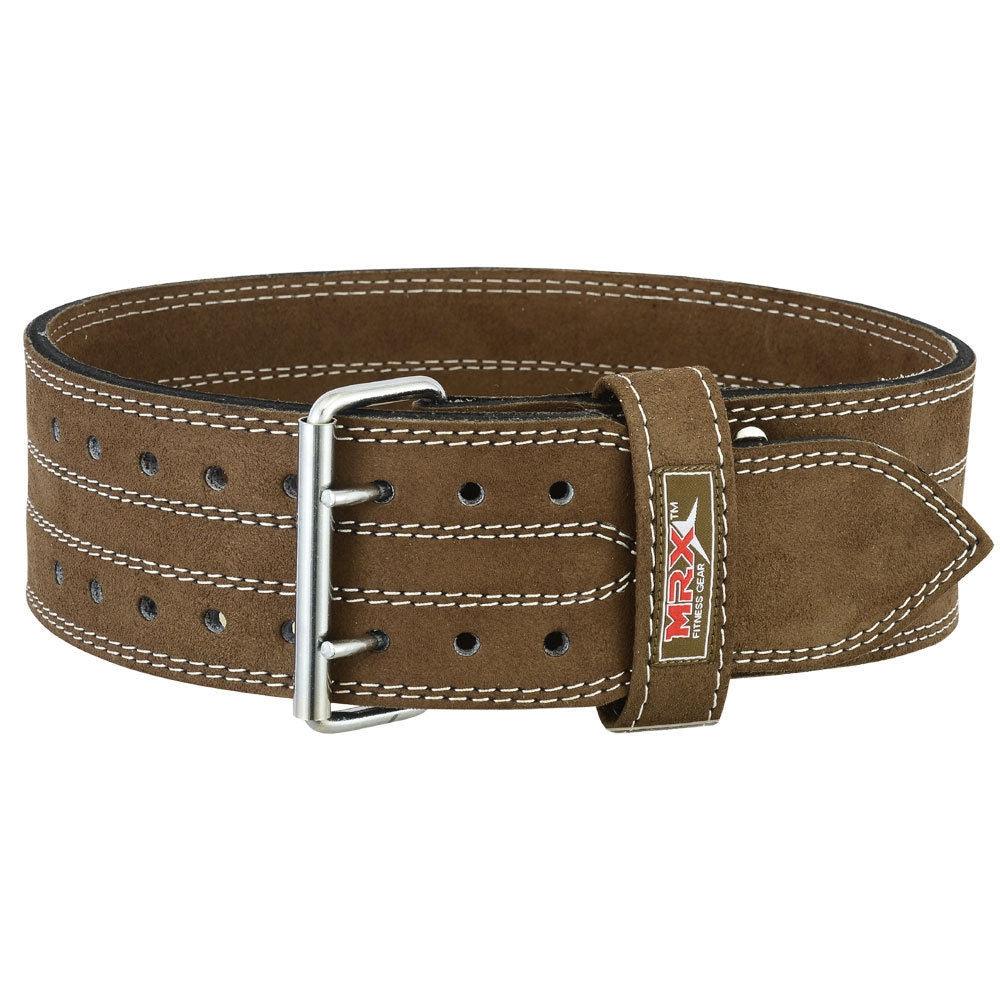 MRX Power Weight Lifting Belts 4" Wide For Men & Women Brown