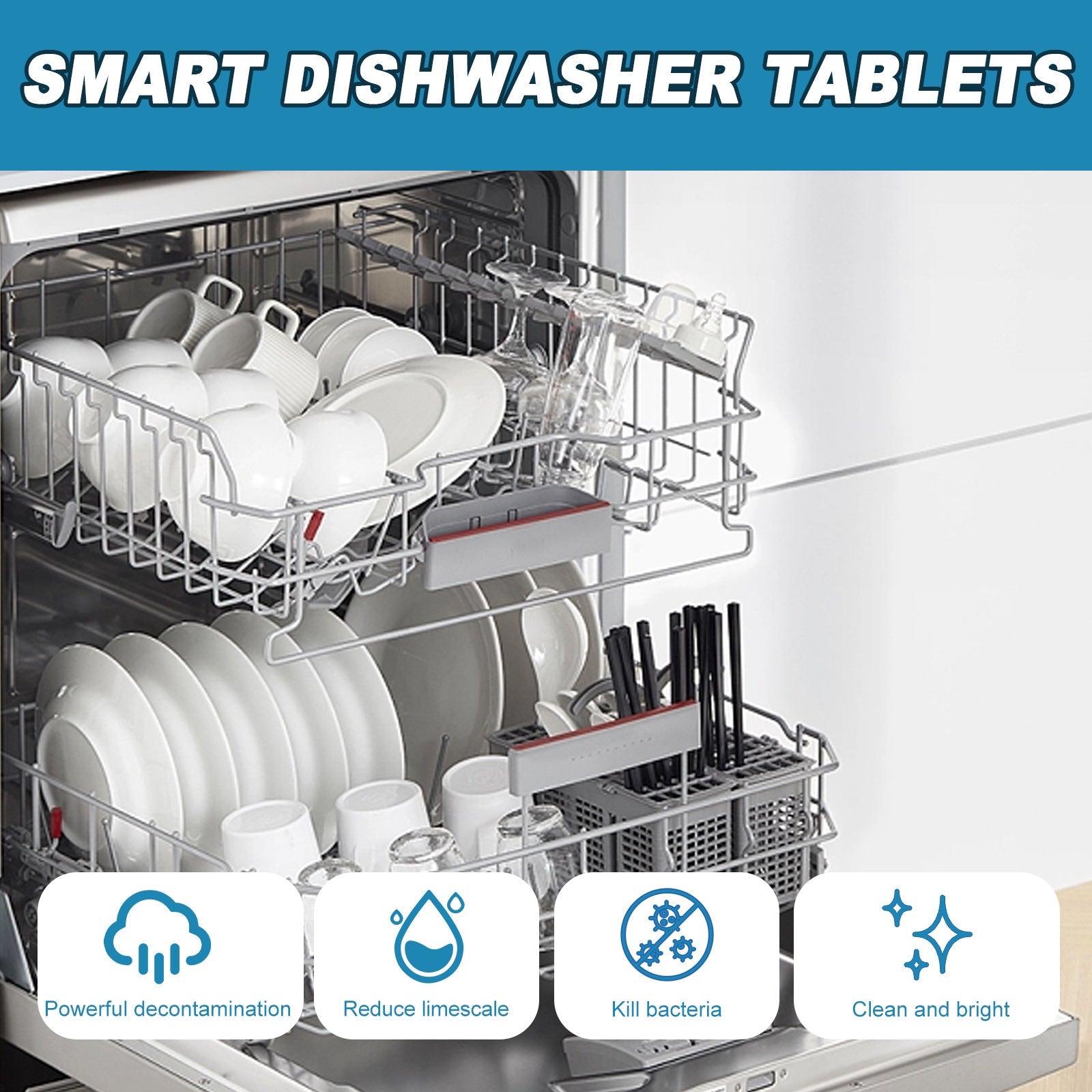 Dishwasher Dirt Remover Sheet, Clean Heavy Oil And Water Stains Odor Kitchen And Bath Home Dishwasher Cleaning Sheet
