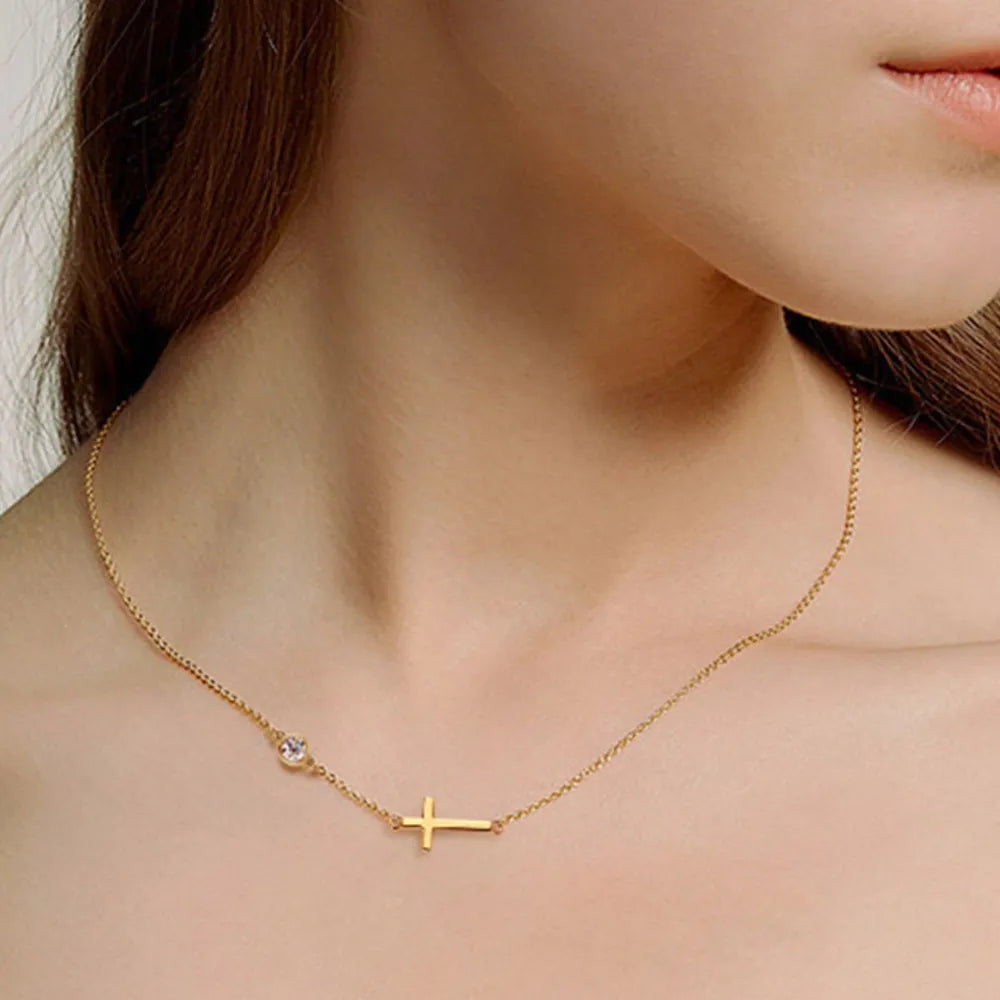 Cross 925 Sterling Silver Moissanite Necklace