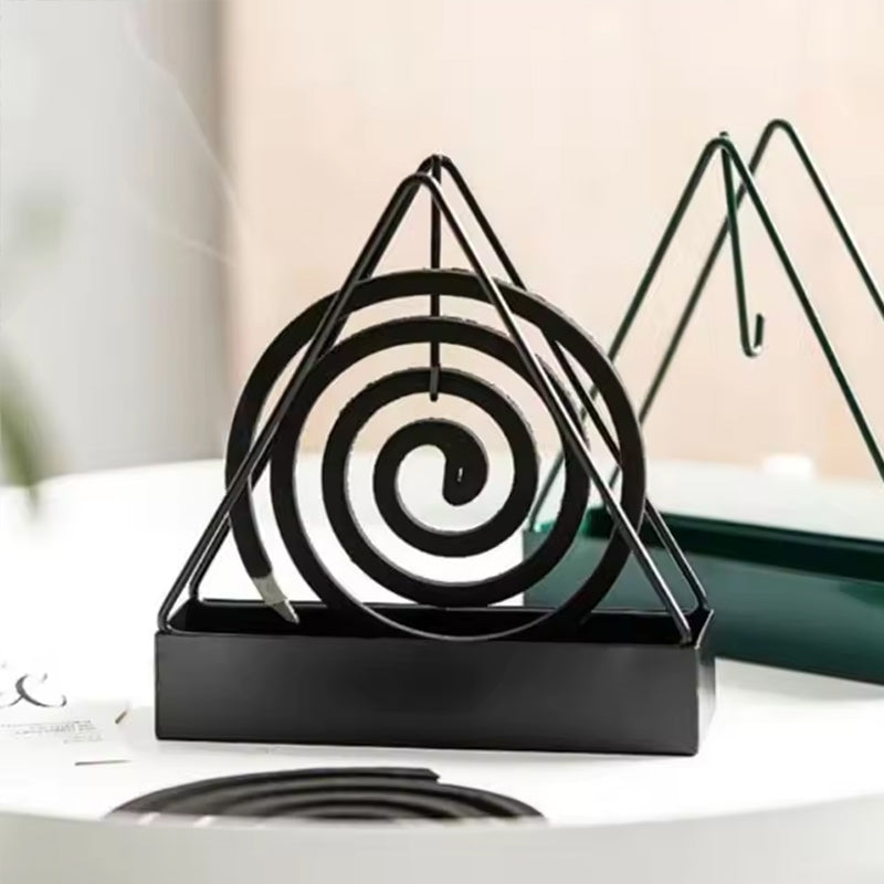 3-Legged Iron Mosquito Coil Stand   Portable, Durable & Stylish Sandalwood Design   Ideal Home Accessory for Coils