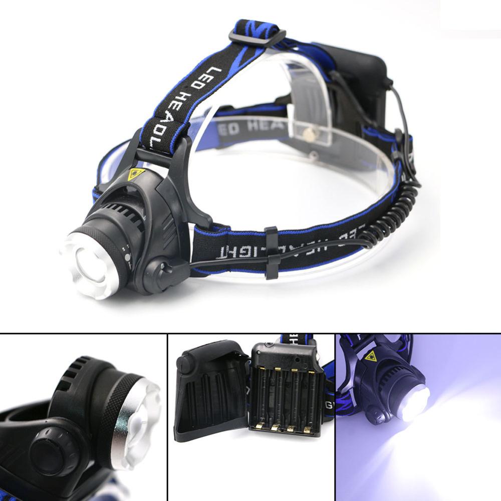 Zoomable Headlight XML T6 2000 Lumens 3 Modes LED  Zoom Focus Waterproof Use AA