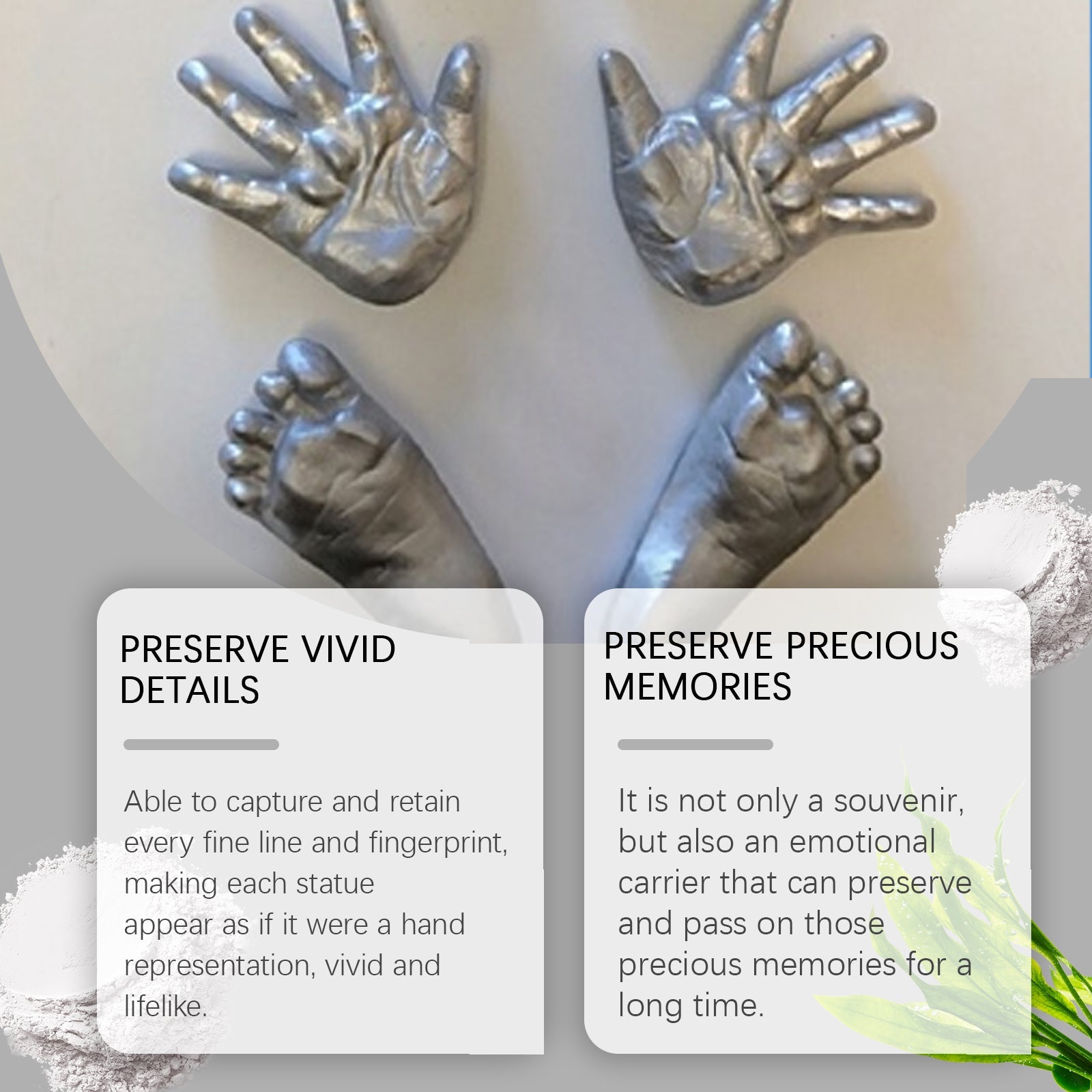 Hand Model Powder Set Model Diy Hand Souvenir 3d Clone Hand Model Toy Gift