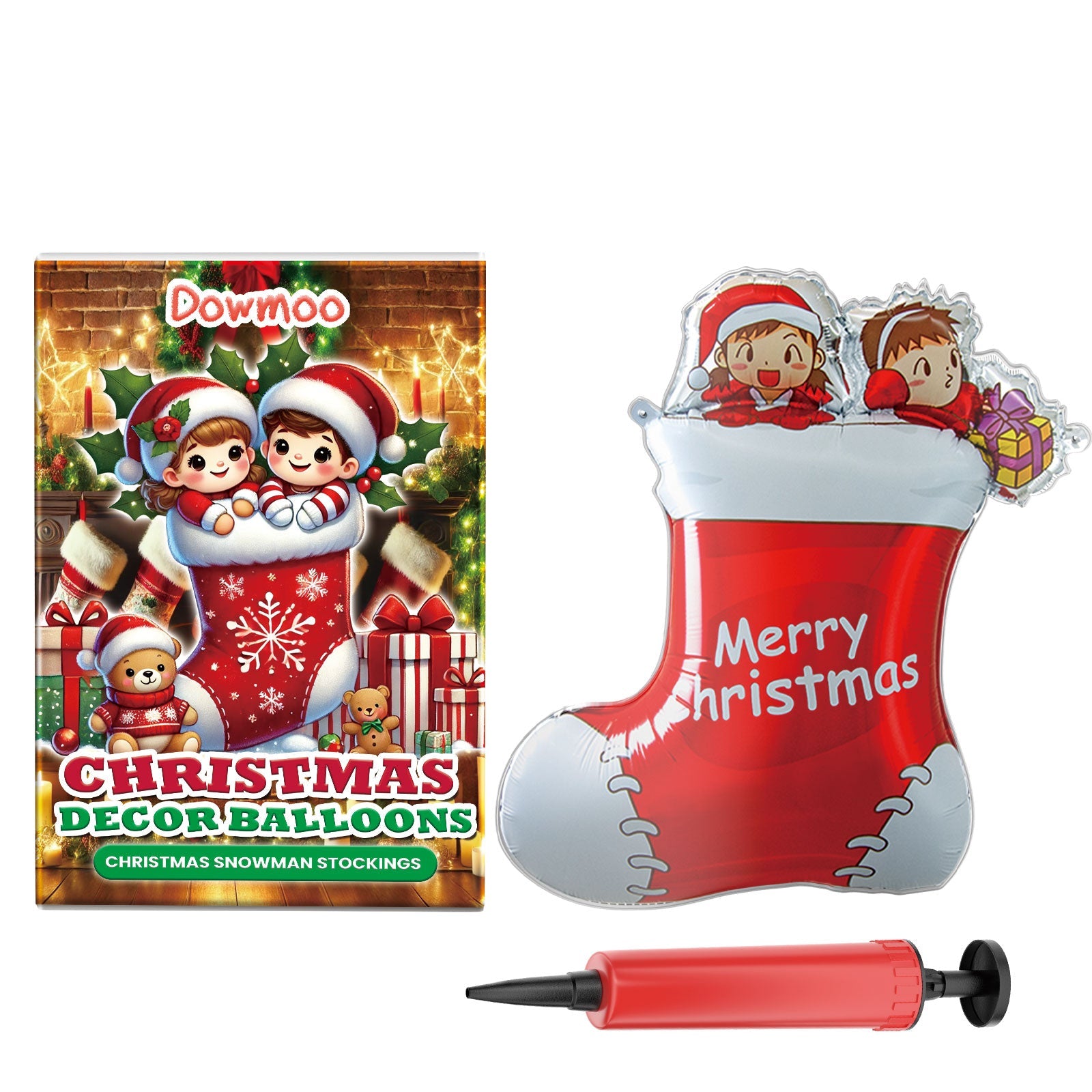 Christmas Balloons Balloon Standing Santa Claus Reindeer Christmas Tree Event Atmosphere Arrangement