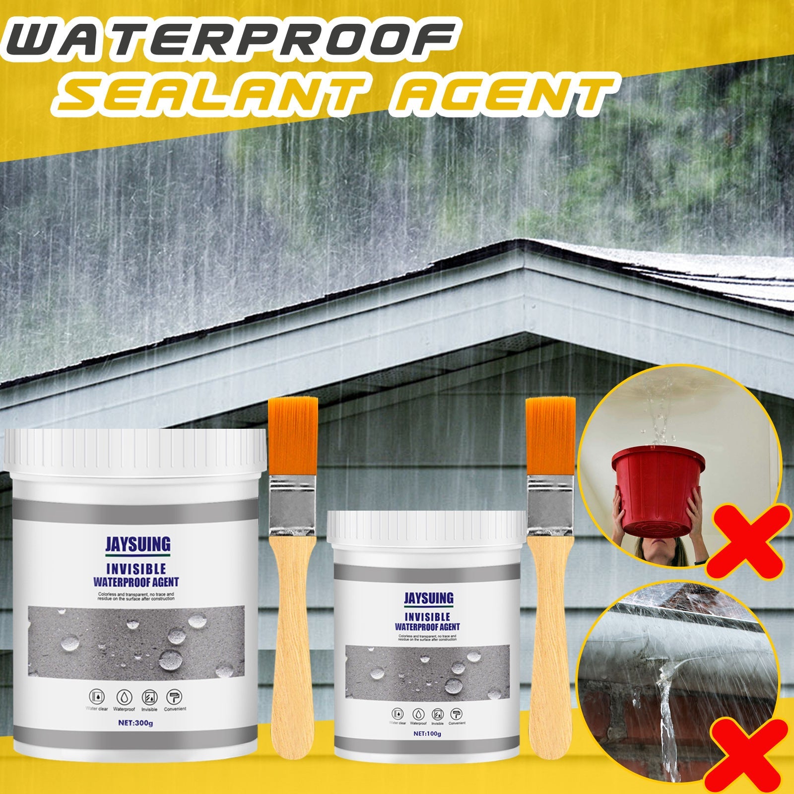 Waterproof Sealant, Bathroom Kitchen Exterior Wall Smashing Brick Leak Repair Paint Waterproof Adhesive