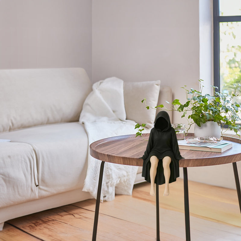 Halloween Female Sitting Statue for Desktop/Bedroom/Living Room Home Decor