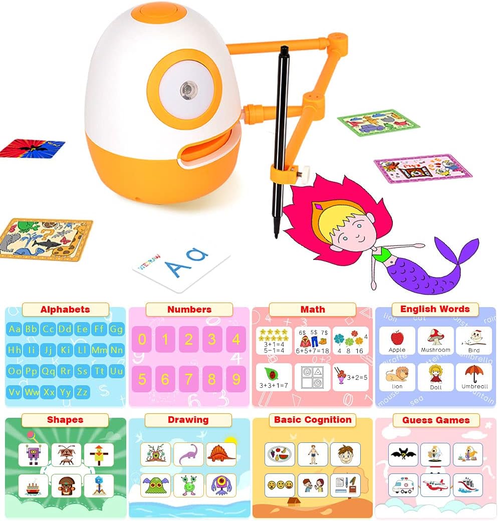 Eggy Robot Teacher We DRAW Educational Robots Preschool Learning Drawing 3+(1 boxes of cards)