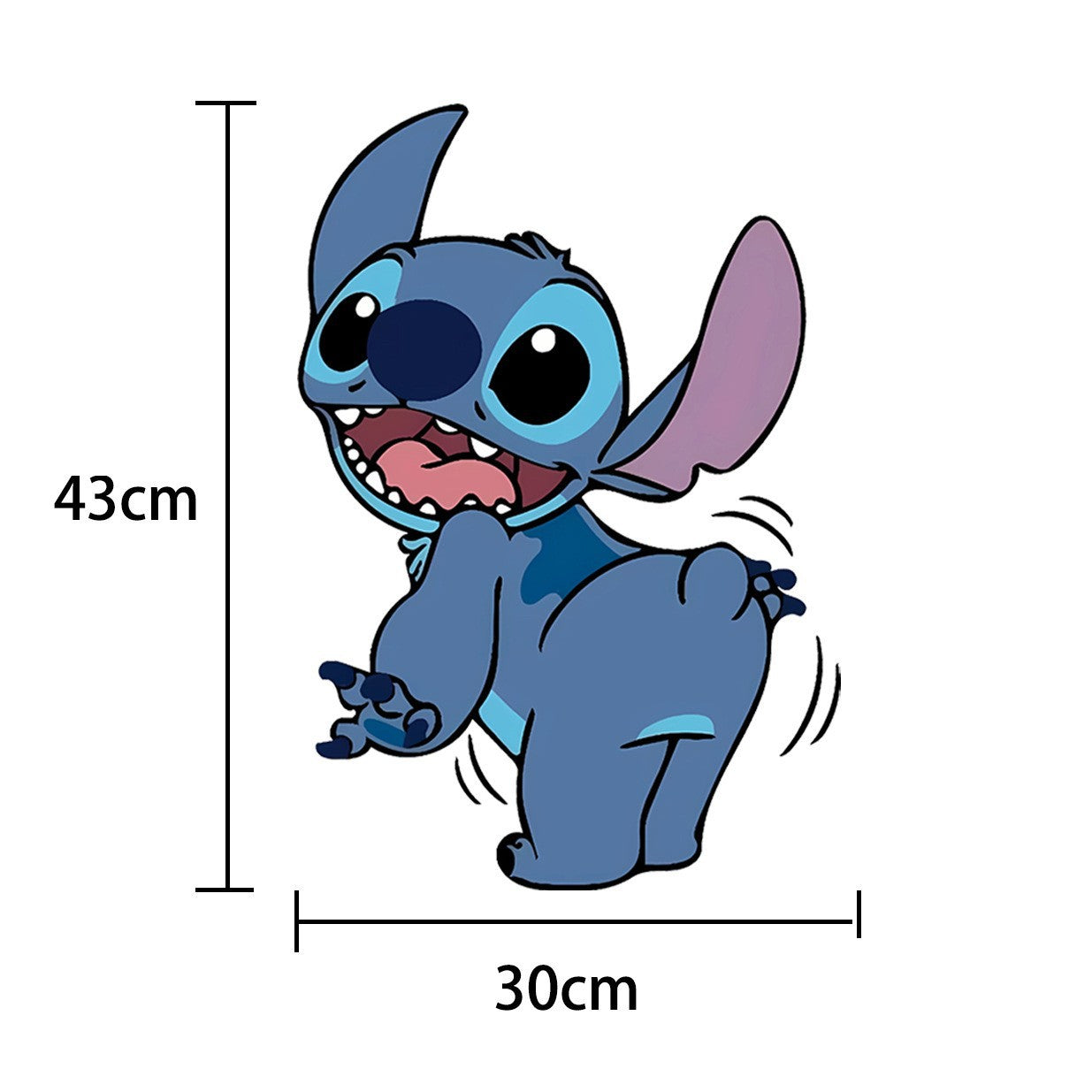 3D Broken Wall Stitch Wallpaper Children's Room Art Poster Decoration Self Adhesive Cartoon Anime Sticker Glass Door Sticker