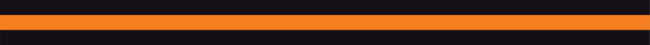 BLACK & ORANGE TRIPLE STRIPE REFLECTIVE HELMET TRIM