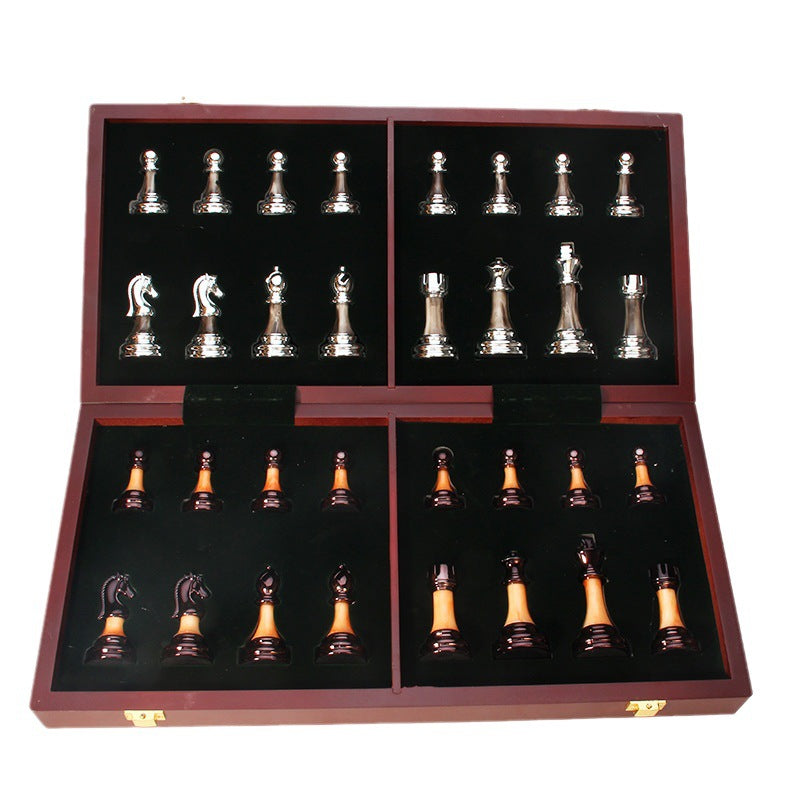 International Chess Metal Acrylic Imitation Jade Set Gift Chess Board Chess Table Western Chess Chess Pieces