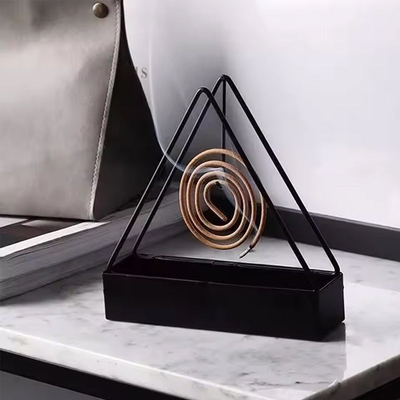3-Legged Iron Mosquito Coil Stand   Portable, Durable & Stylish Sandalwood Design   Ideal Home Accessory for Coils