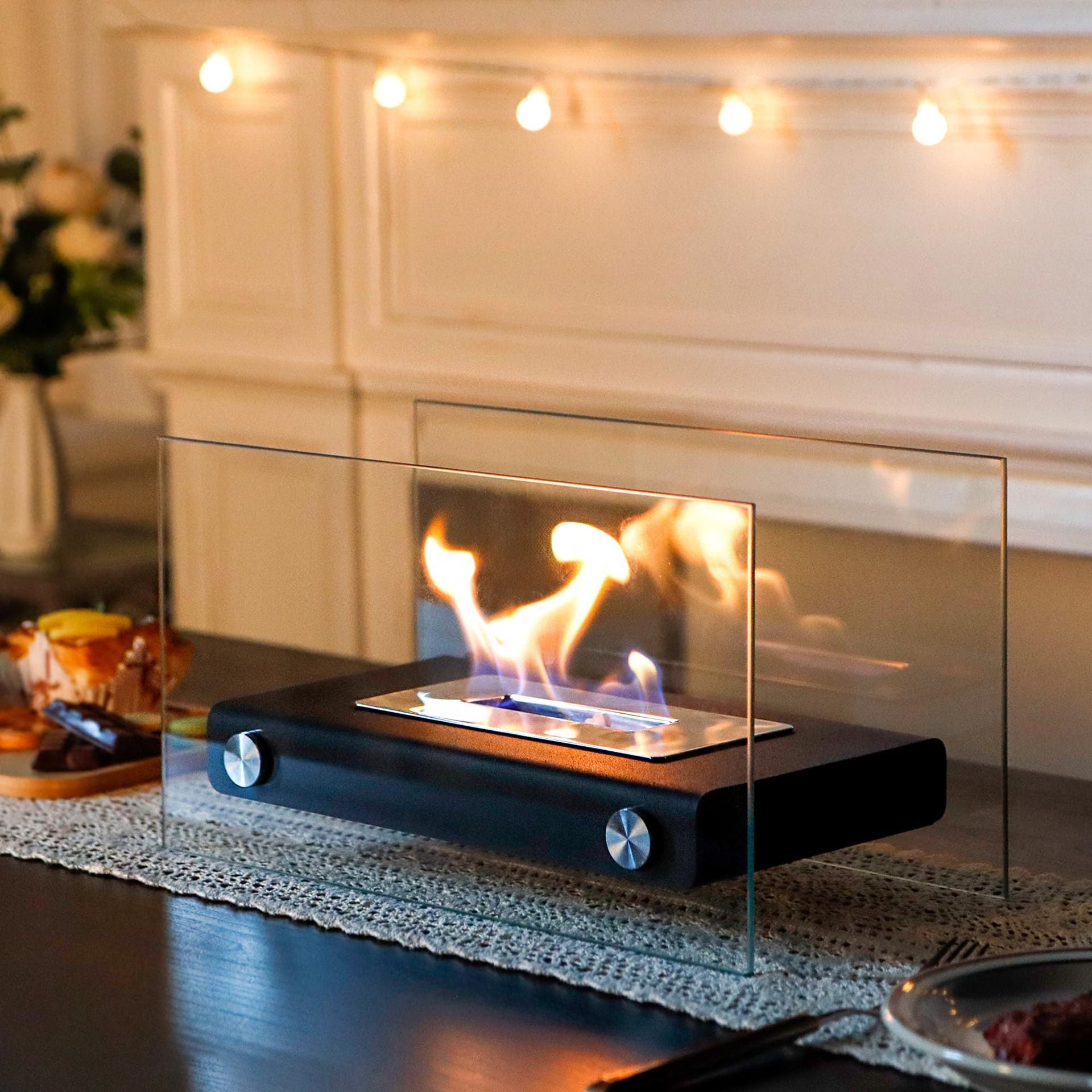Rectangular alcohol fireplace heating decoration brazier fireplace smokeless flame ethanol fireplace
