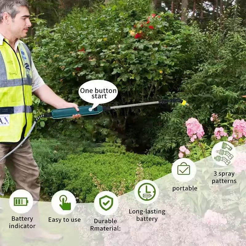 2400mAh Portable Electric Sprayer. 3 Nozzles, High - Pressure, for Garden Plant Watering