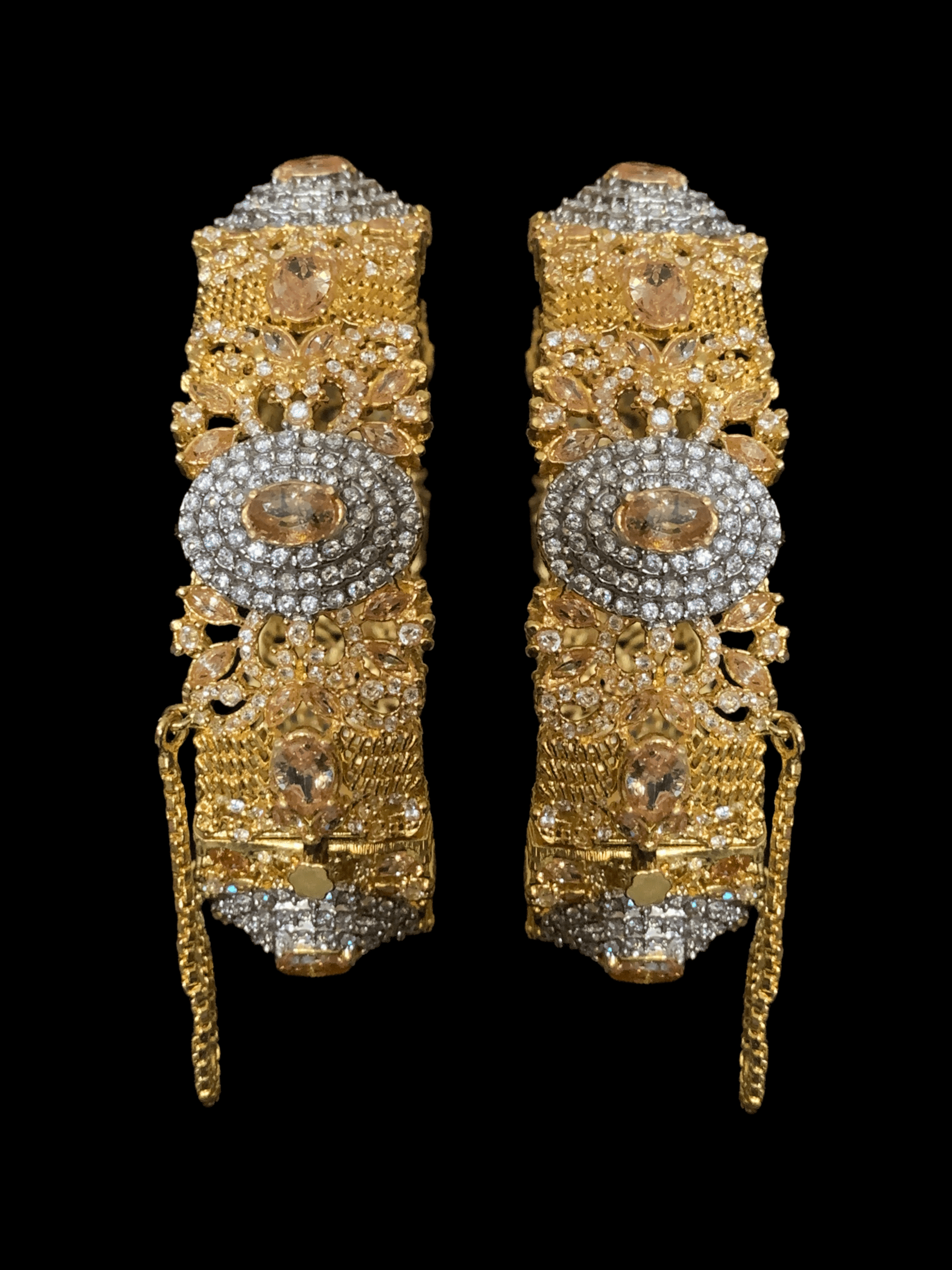 B15 Aria zircon bangles , one pair , openable ( READY TO SHIP )