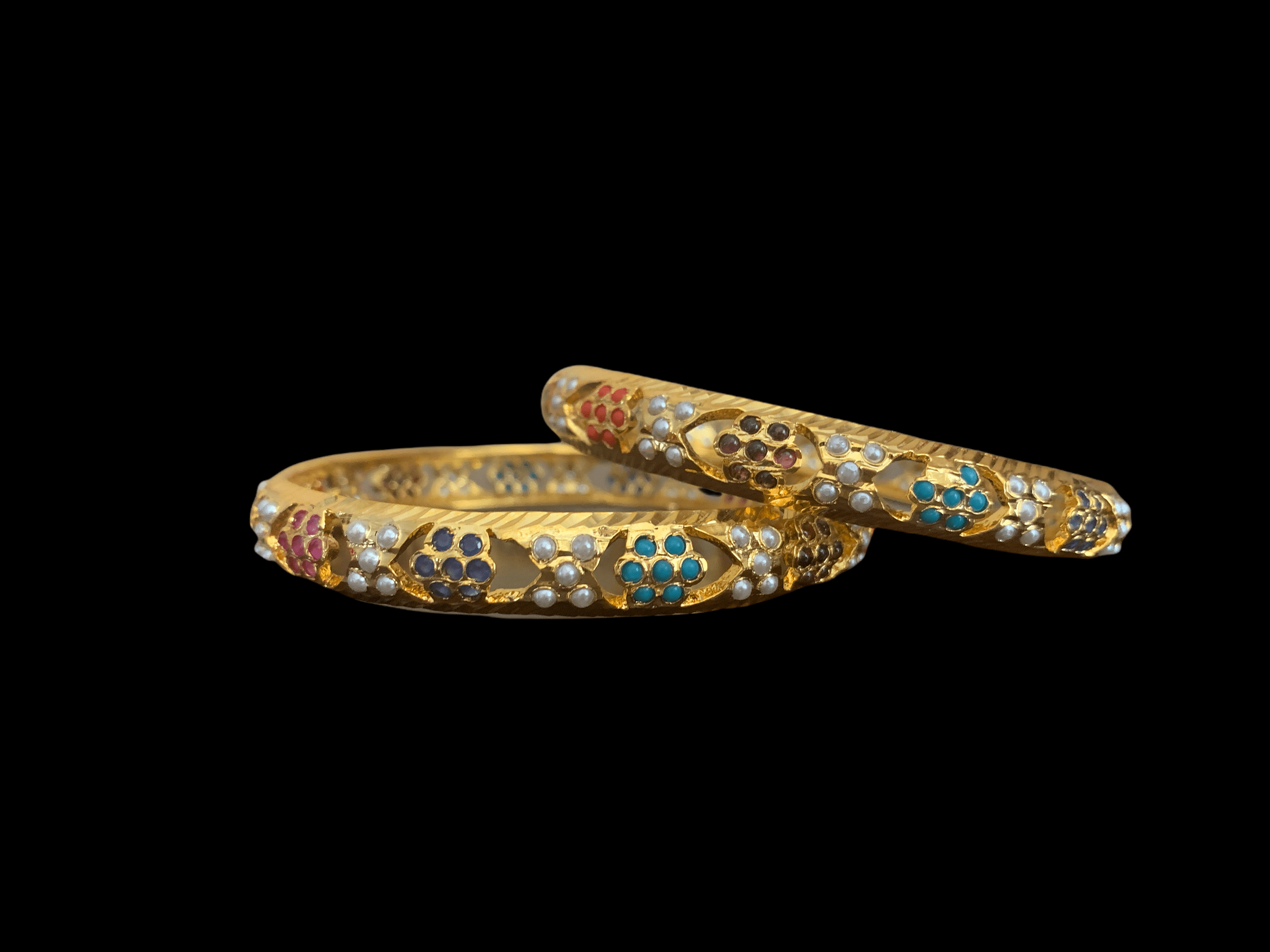 B95 Shama navratan bangles size( READY TO SHIP )