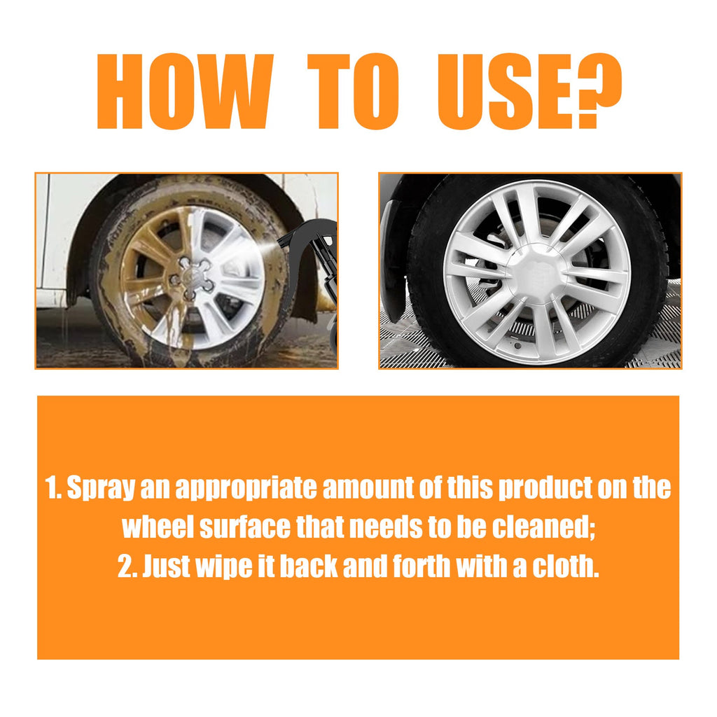 Wheel Cleaner, Clean Wheel Tires Stubborn Dirt Polishing Retreading Wheel Cleaner