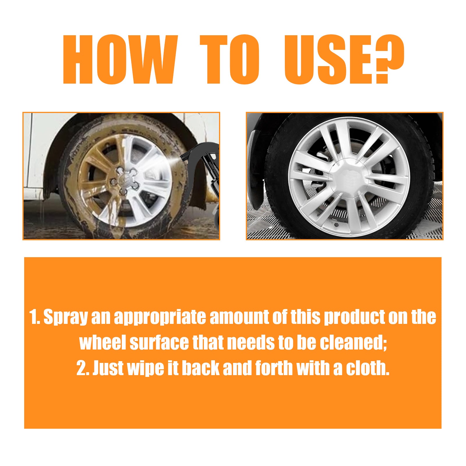 Wheel Cleaner, Clean Wheel Tires Stubborn Dirt Polishing Retreading Wheel Cleaner