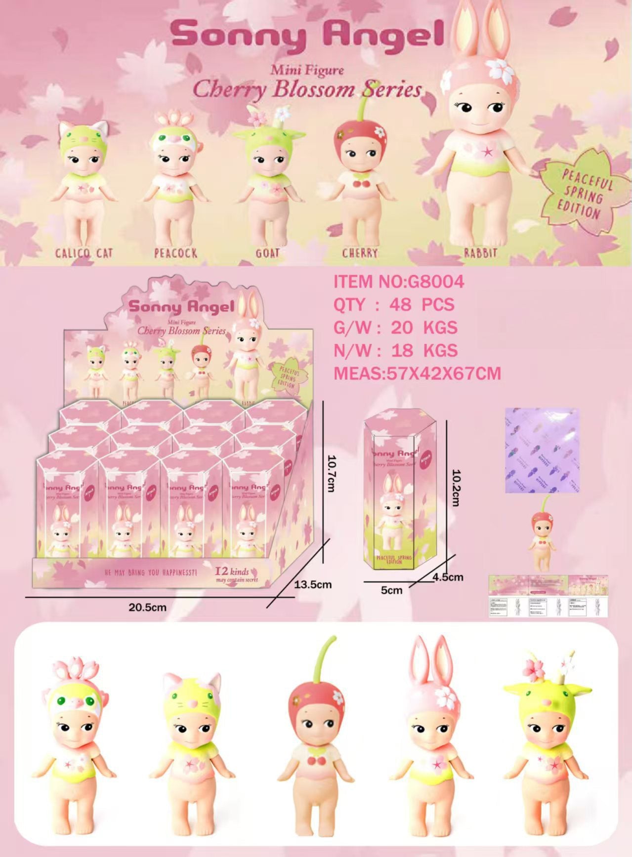 Party Angel Cheek Blind Box Car Ornament Mobile phone Decoration Handmade Anime Doll Finished End Box