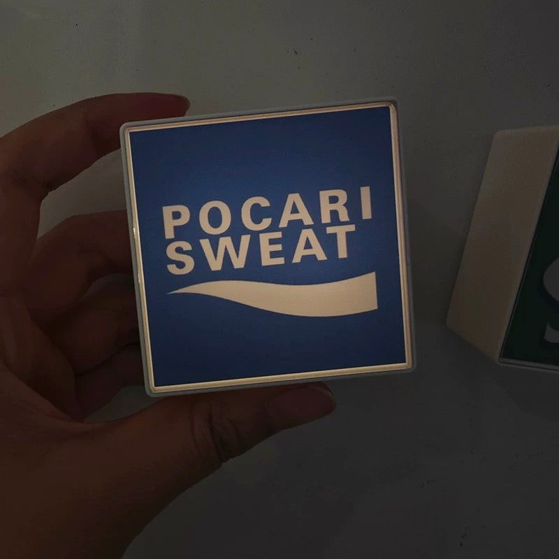 Creative refrigerator stickers convenience store lights illuminated magnetic home decorations