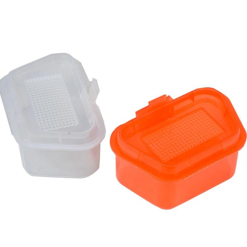 LEO Breathable Plastic Fishing Live Bait Storage Box Earthworm Bloodworms Bait Container