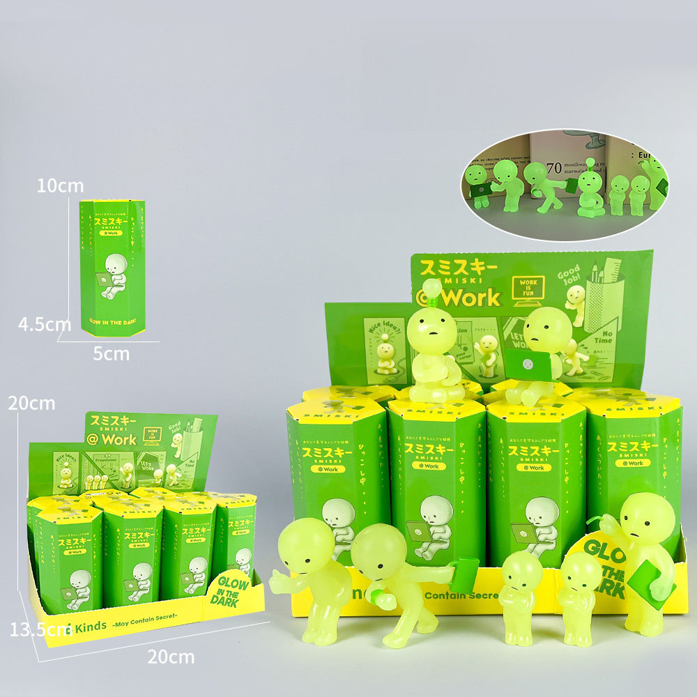 Party Angel Cheek Blind Box Car Ornament Mobile phone Decoration Handmade Anime Doll Finished End Box