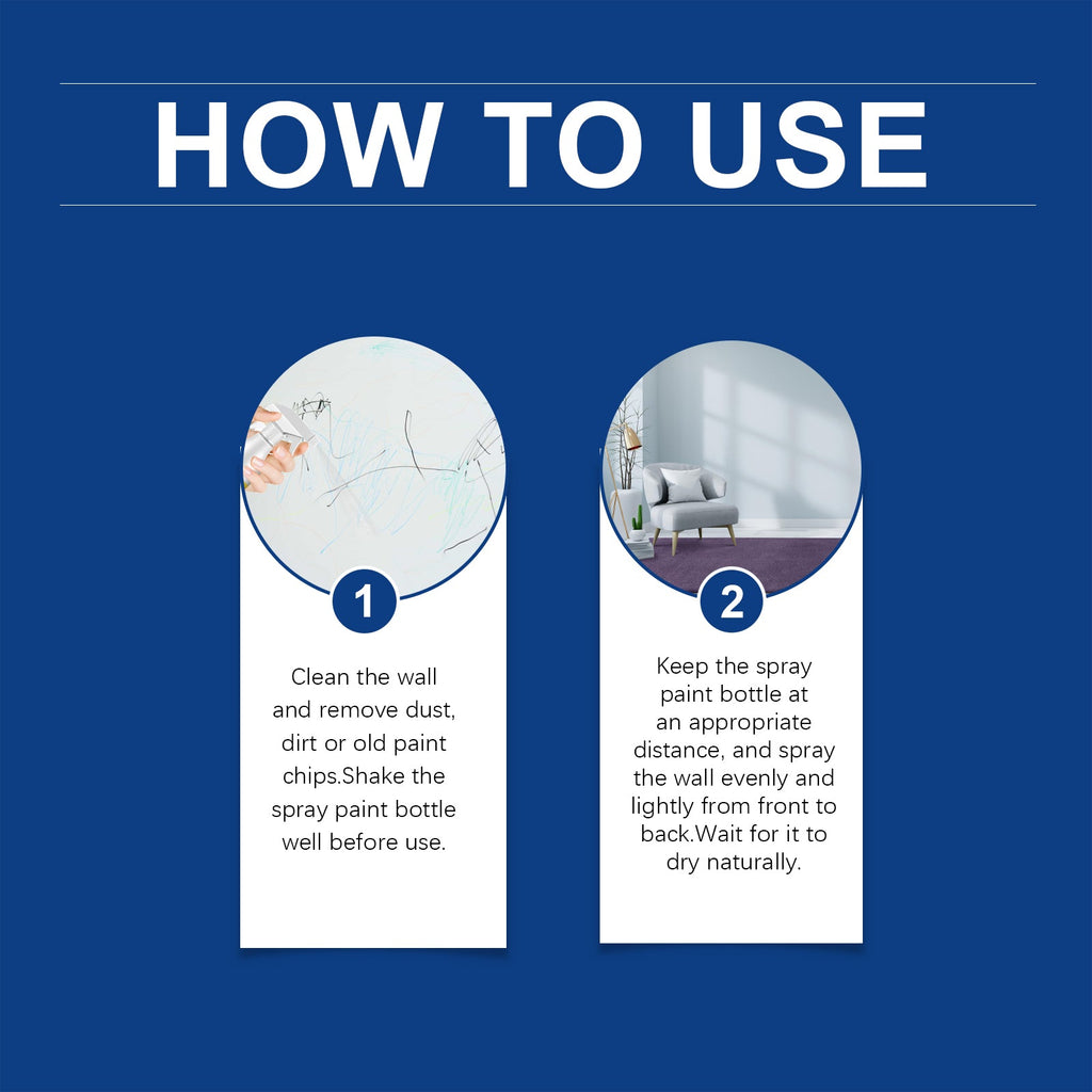 Wall Direct Paint, Repair Home Interior Renovation Direct Paint Cover Moisture-Proof Peeling Mold Spray