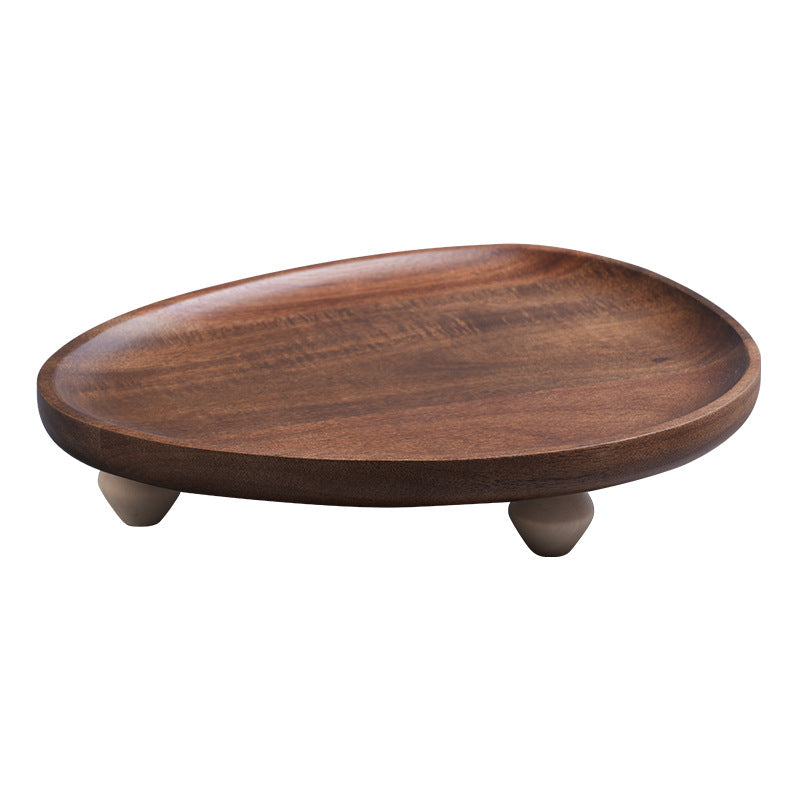 Rustic Wooden Tray Irregular Fruit Plate Dessert Plate Snack Home Storage Tray