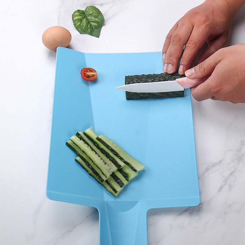 Portable PP folding vegetable board kitchen double-sided plastic cutting board multi-purpose vegetable cutting board drainage board