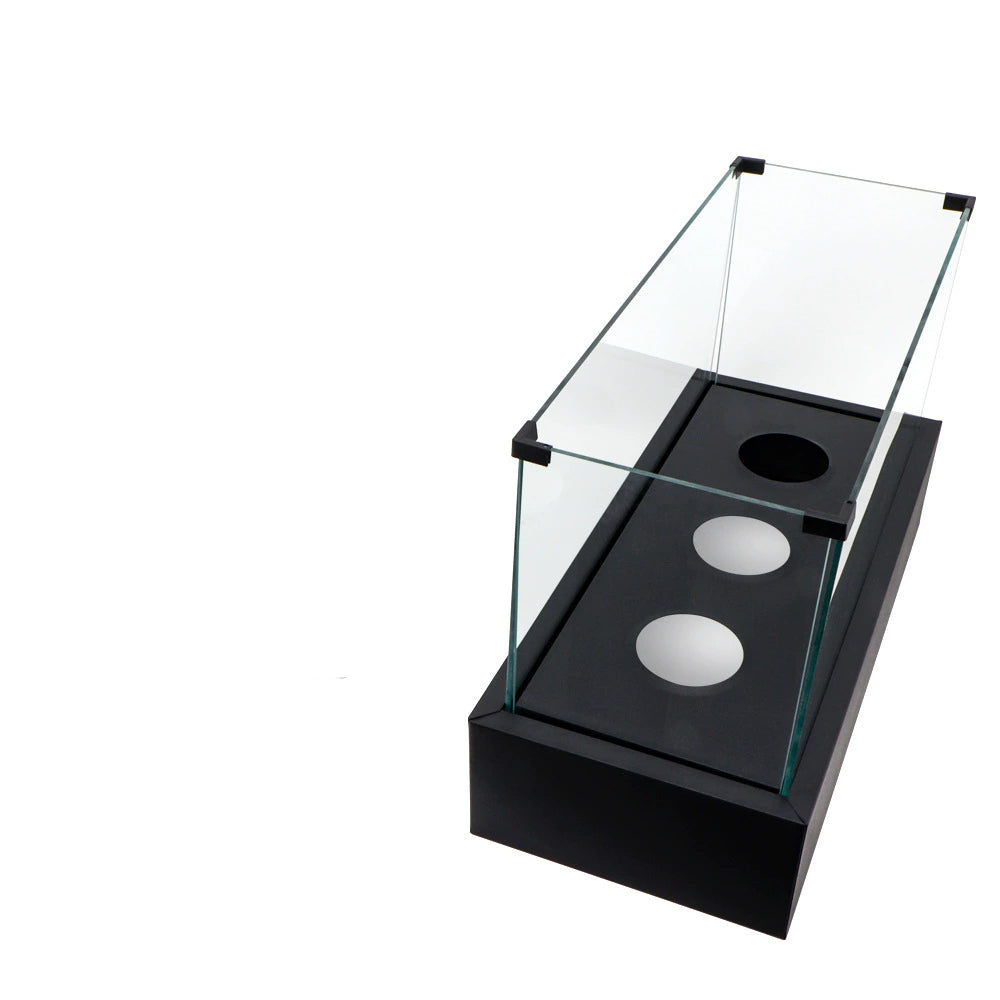 Rectangular three hole alcohol fireplace desktop home real fire heating alcohol lamp outdoor portable stove