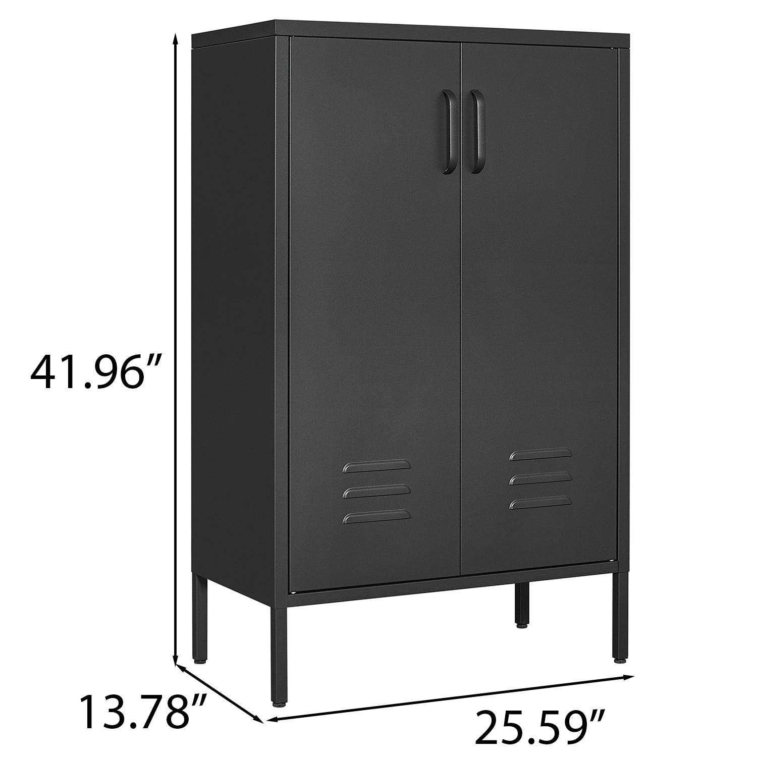 Steel storage cabinet, double door miscellaneous storage cabinet, 2 movable partitions