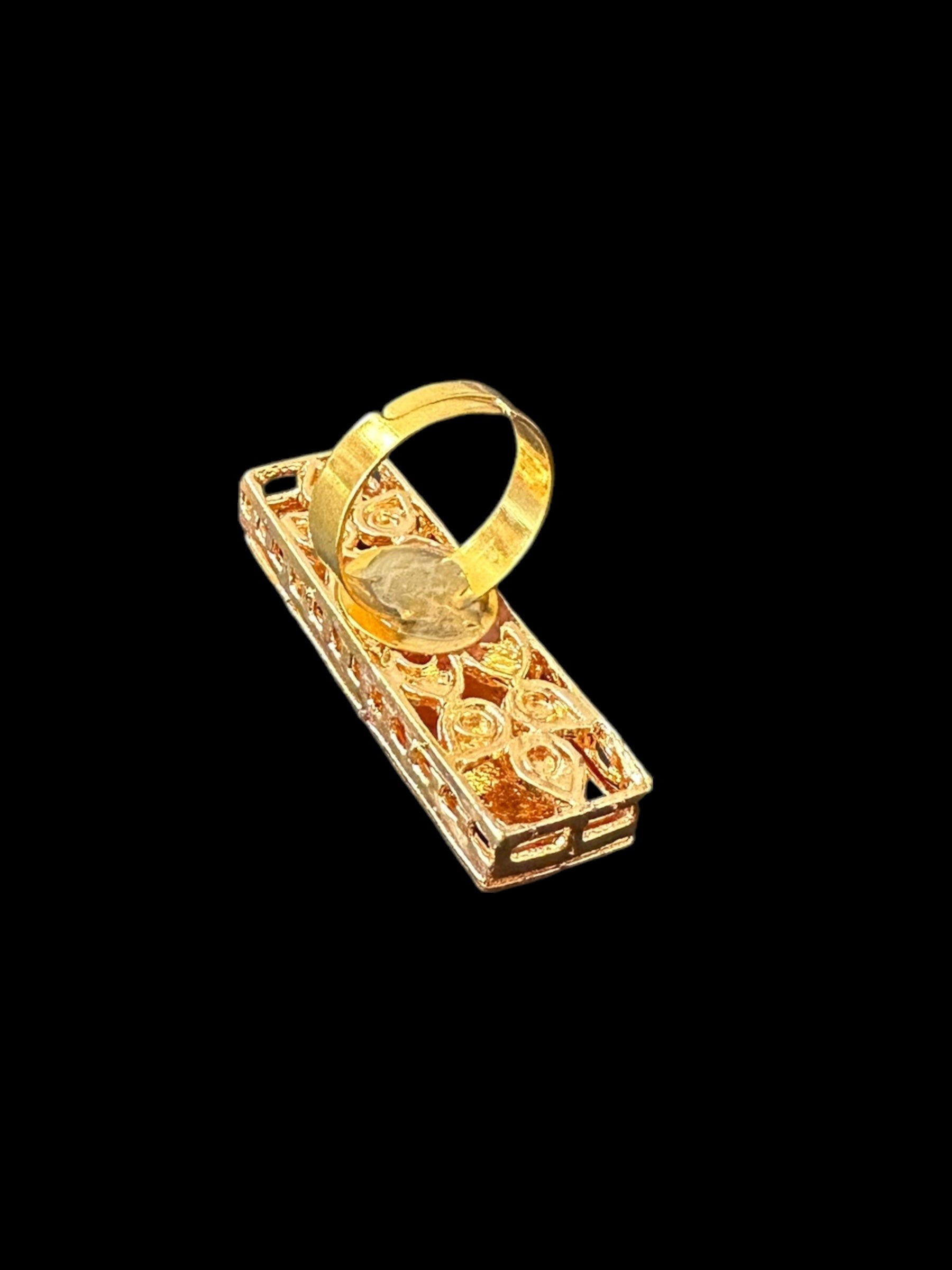 DJR120 Kundan statement ring ( READY TO SHIP )