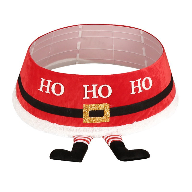 New Christmas Tree Skirt Christmas Party Decoration Santa Claus Feet Christmas Tree Base Apron