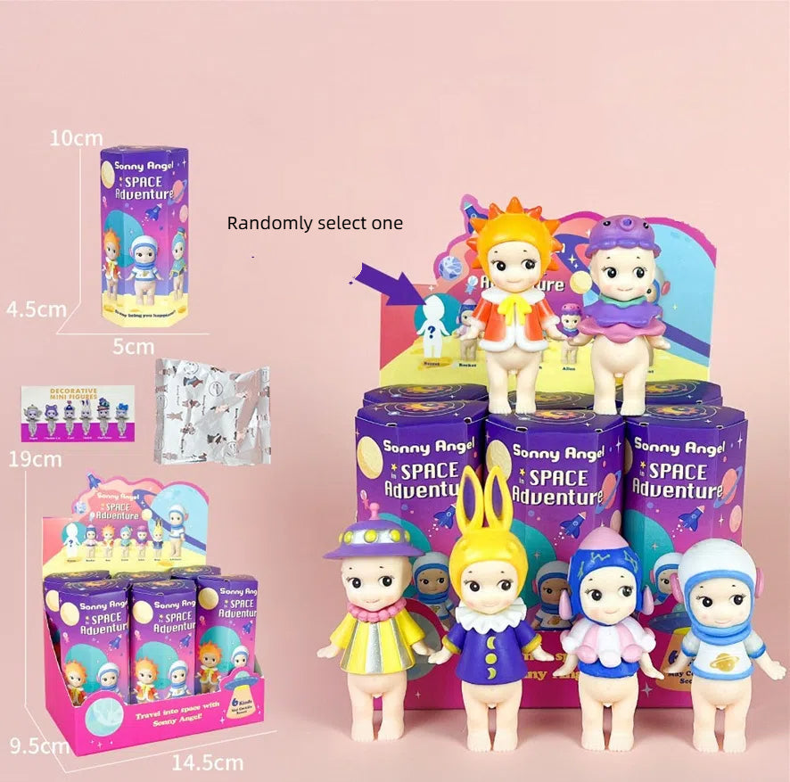 Party Angel Cheek Blind Box Car Ornament Mobile phone Decoration Handmade Anime Doll Finished End Box