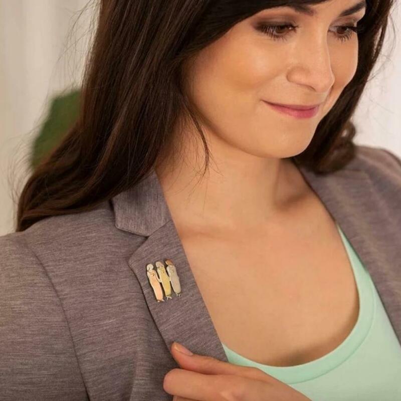 2/3/4/5/6 Sisters Pin Best Friends Pin Sisterhood Brooch Tricolor Brooch Handmand Christmas New Year Gift Durable Metal Brooches
