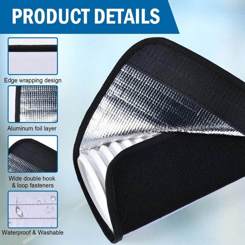 CA Insulated Hose Cover, Reusable Wrap, Duct Vent Cover, AC Pipe Protectors, Home Tool