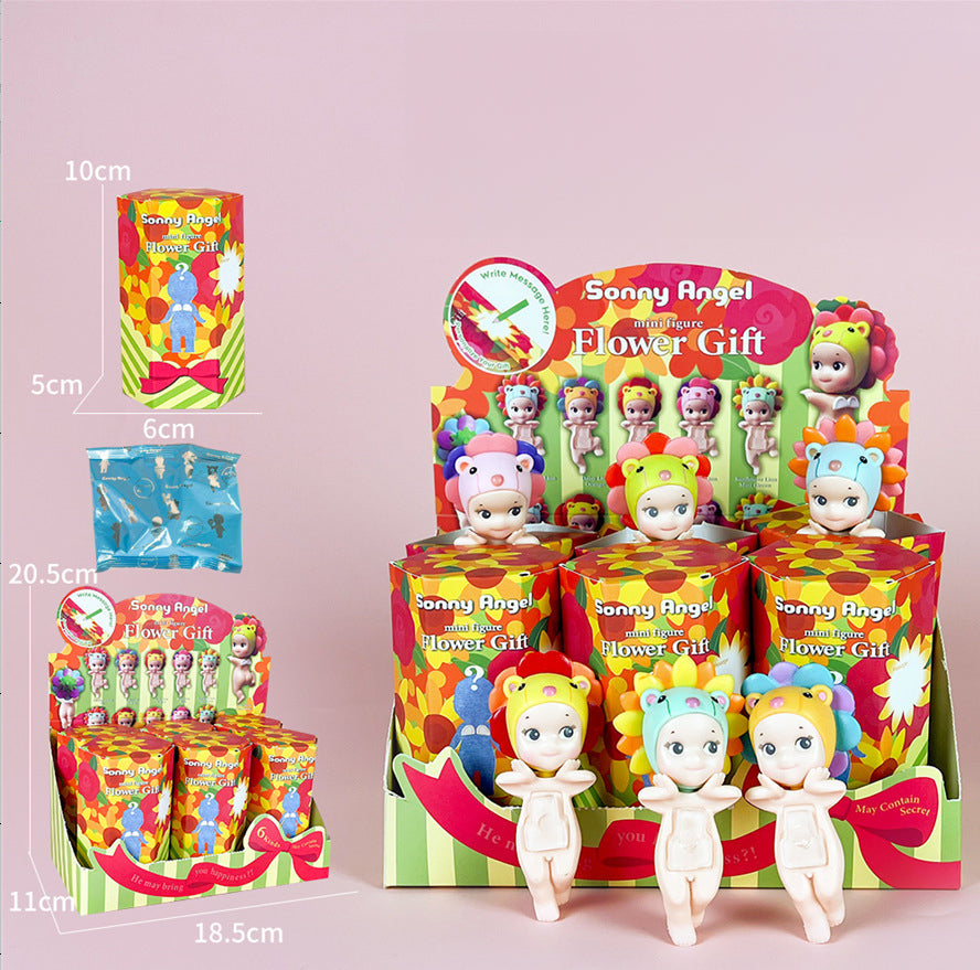 Party Angel Cheek Blind Box Car Ornament Mobile phone Decoration Handmade Anime Doll Finished End Box