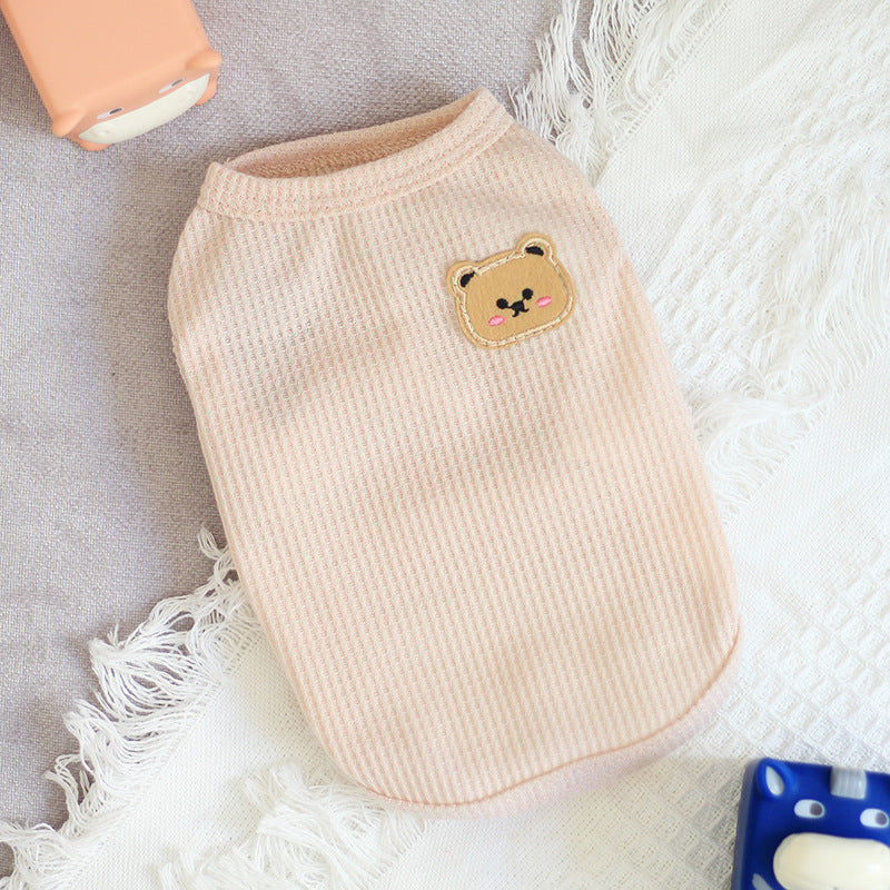 Thin Sleeveless Vest Small Dog Teddy Pomeranian Bears Pet Cat Dog Clothes