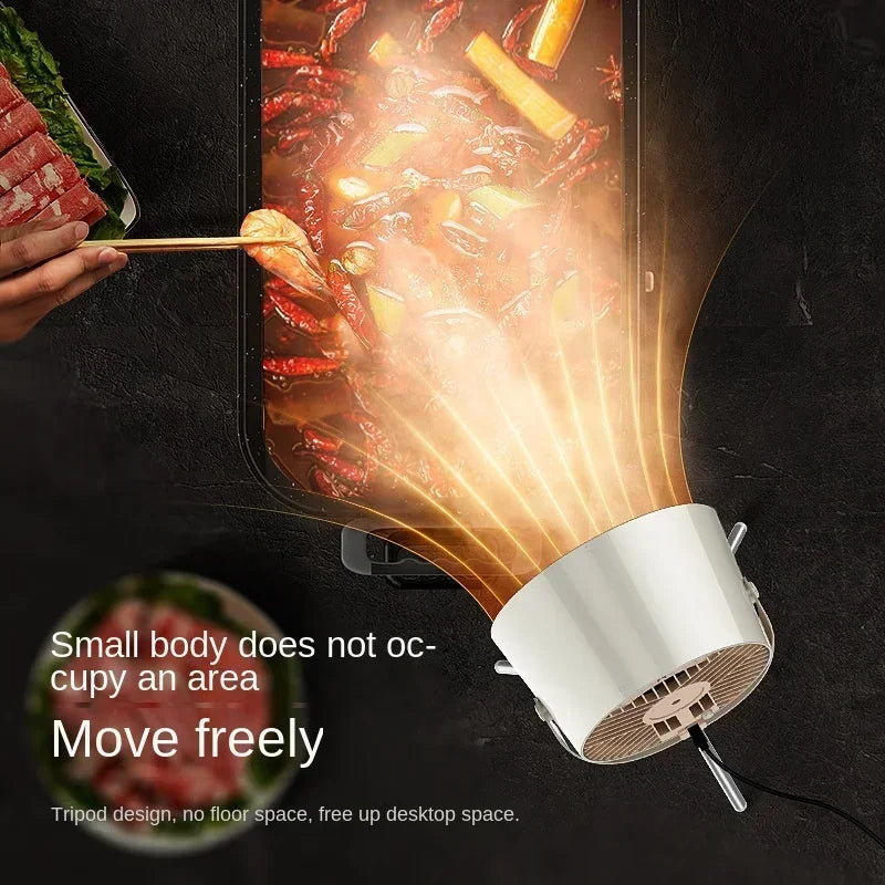 USB Desktop Range Hoods Portable Exhaust Fan Small Kitchen Hood Extractor Barbecue Large Suction Cooker Hood
