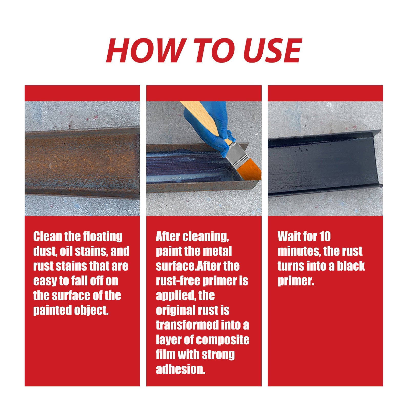 Rust Free Primer, Metallic Paint Rust Resistant Radiator Anticorrosion Conversion Reconditioning Coat Primer Conversion Agent