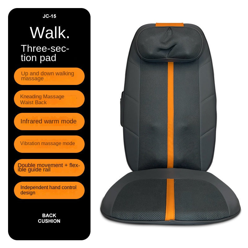 Shoulder Neck Lumbar Massage Cushion Home Cervical Back Walking Massager Waist Kneading Vibration Massage Pad