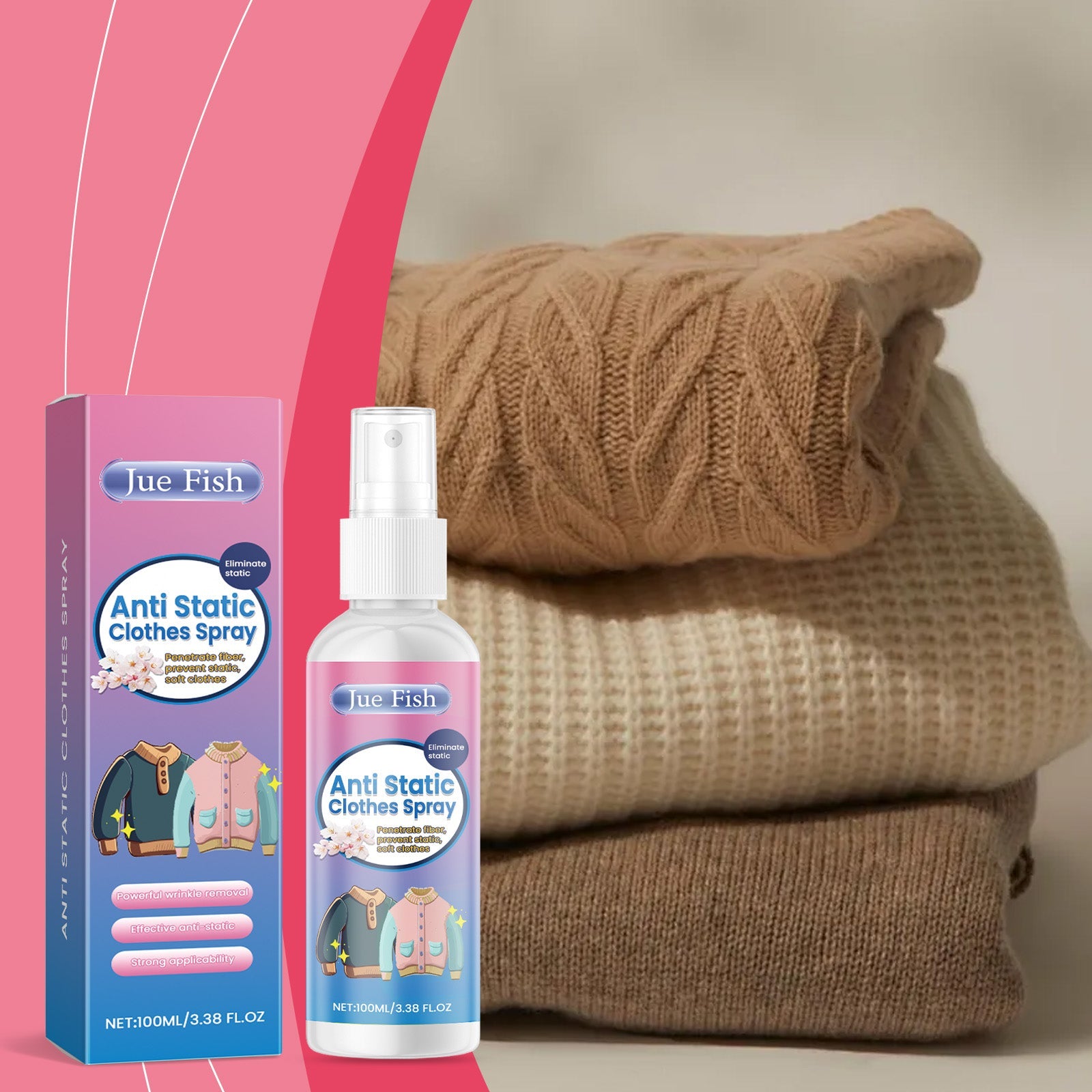 Clothing Anti-Static Spray, Soft And Comfortable To Reduce Clothing Wrinkles Smooth Clothing Care