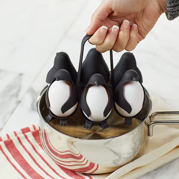 Creative and Cute Little Penguin Home Egg Cooking Device Egg Refrigerator Storage Combination Egg Holder God