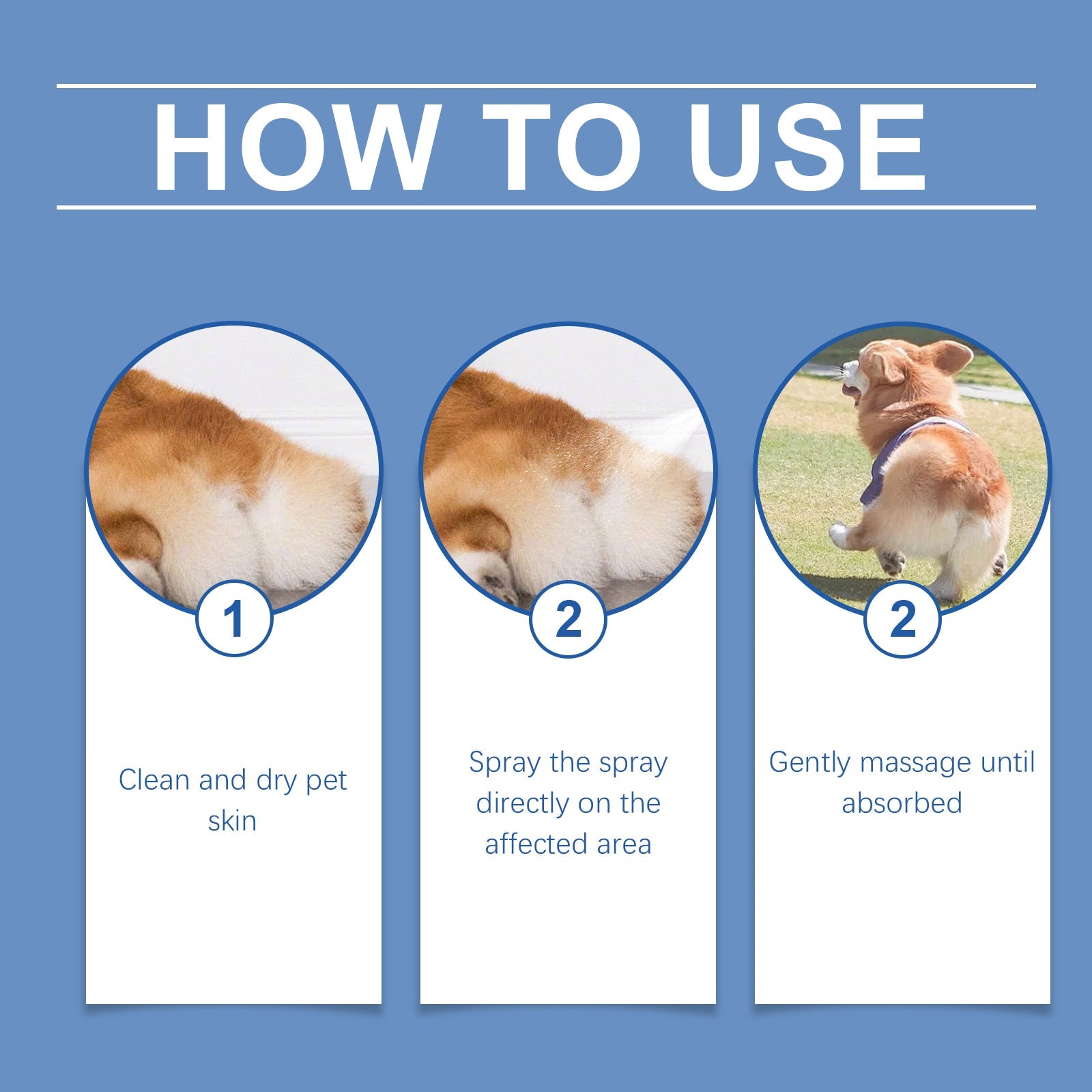 Dog Anal Gland Odor Removal Spray, Mild Ingredients Fresh Clean Odor Removal After Potting Care