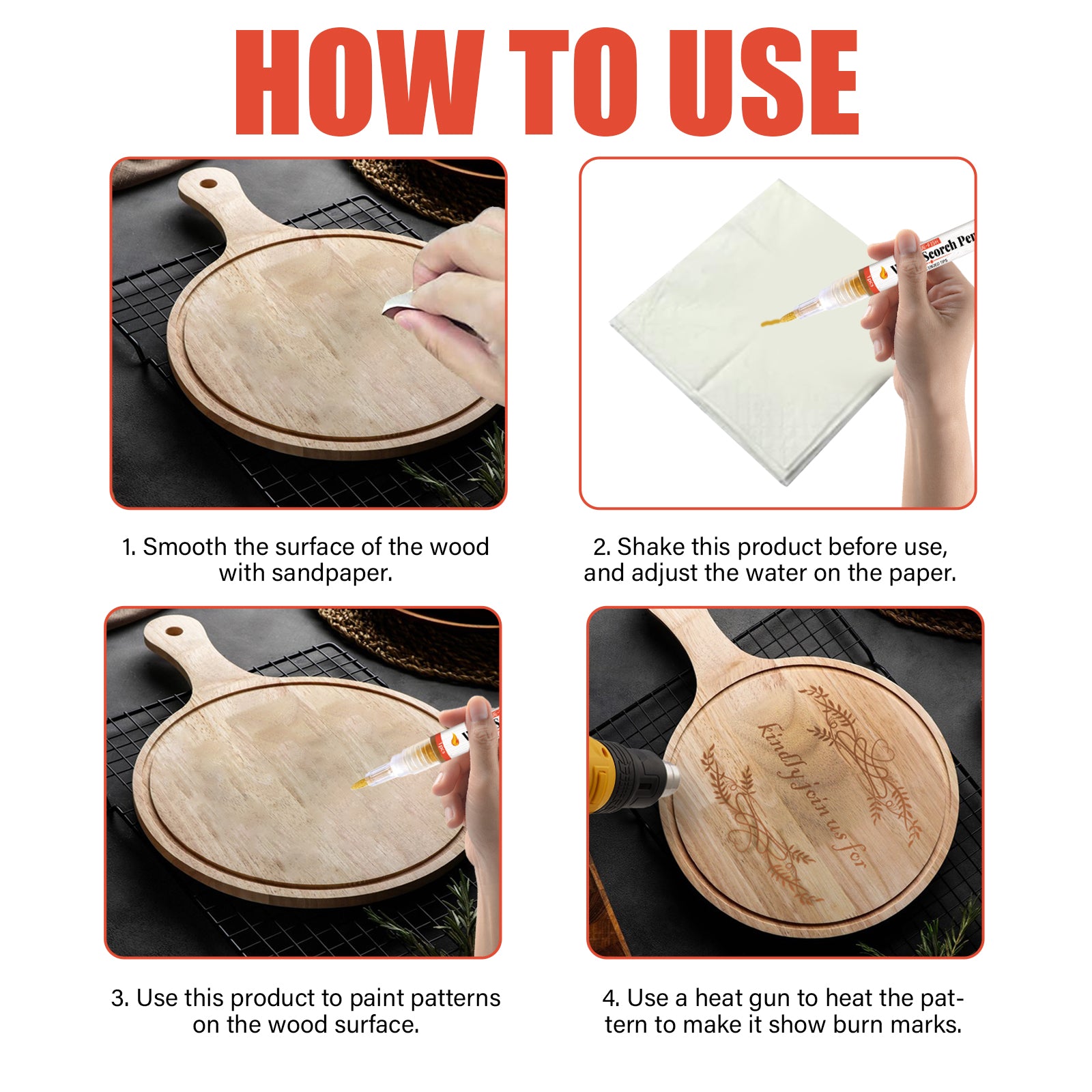 Wood Burning Pen, Children's DIY Pyrography Wood Marking Wood Burning Marker Pen