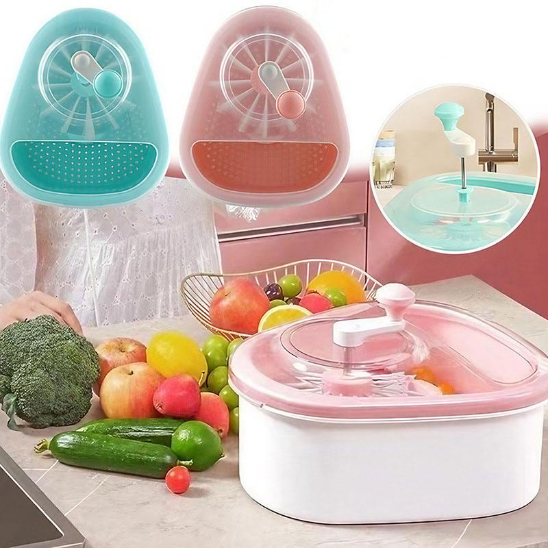 Washing fruits without hand washing fruit basin draining basket to remove pesticide residues and stains