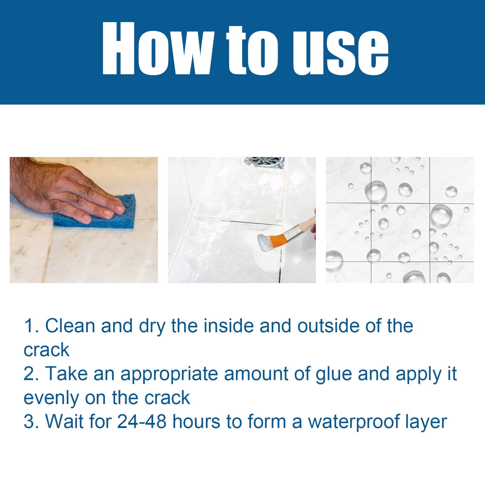 Transparent Waterproof Adhesive, Transparent Waterproof Paint Bathroom Balcony Smashing Brick Roof Leak Proof Glue