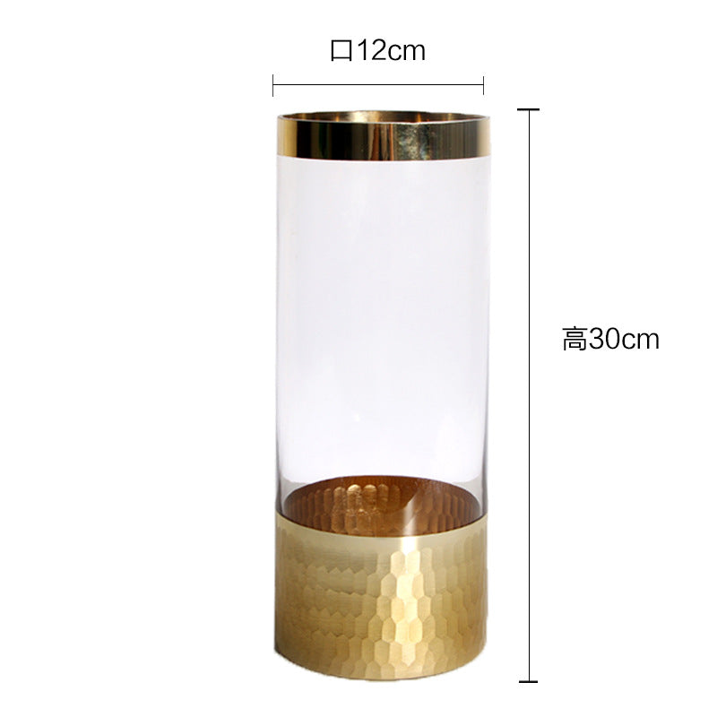 Glass vase modern transparent hydroponic flower vase home decoration ornaments