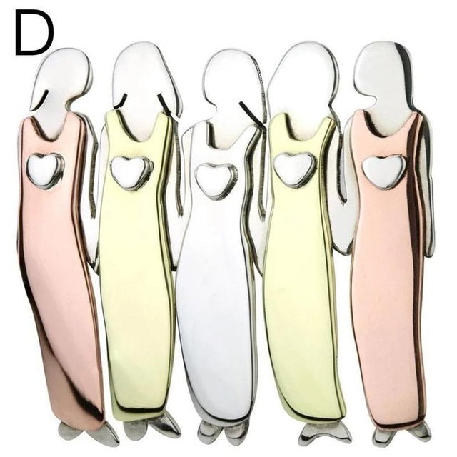 2/3/4/5/6 Sisters Pin Best Friends Pin Sisterhood Brooch Tricolor Brooch Handmand Christmas New Year Gift Durable Metal Brooches