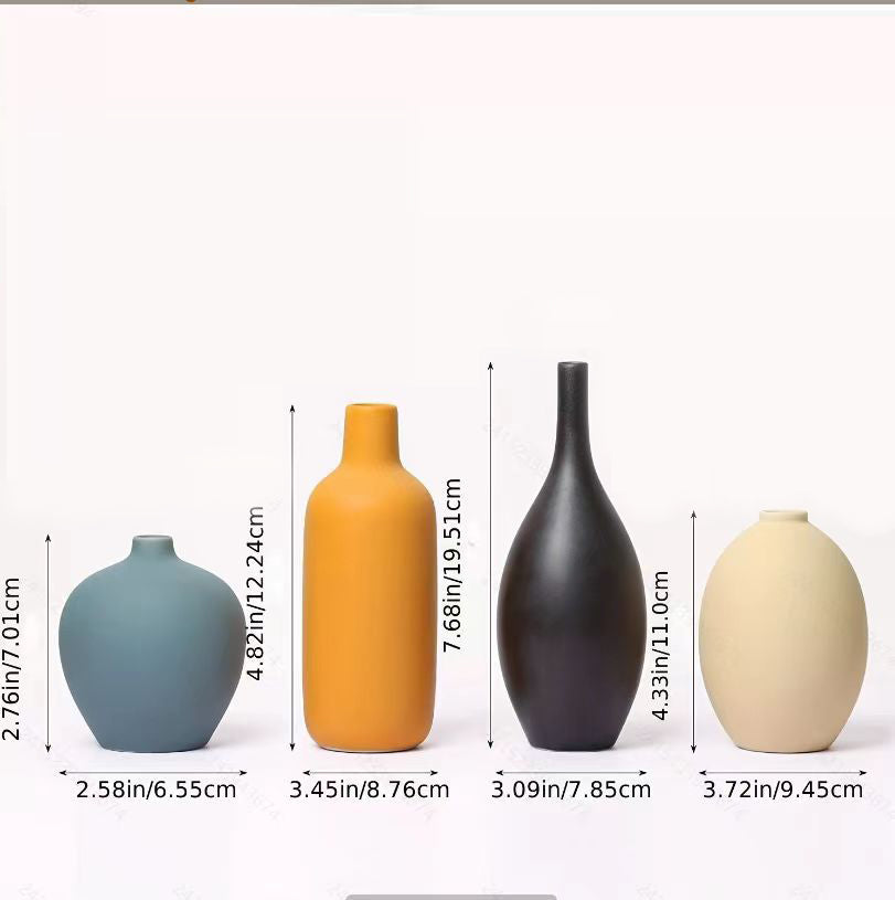 Ceramic vase set three piece set vase decoration and decoration home decor living room flower arrangement modern floral ware